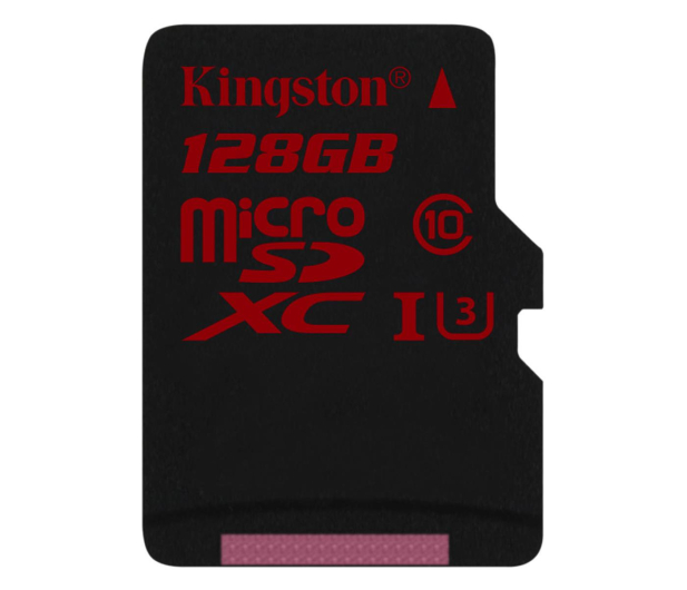 KINGSTON 128GB microSDXC UHS-I Class U3 90MB/s read, 80MB/s write + SD Adapter (SDCA3/128GB) - 286506 - zdjęcie